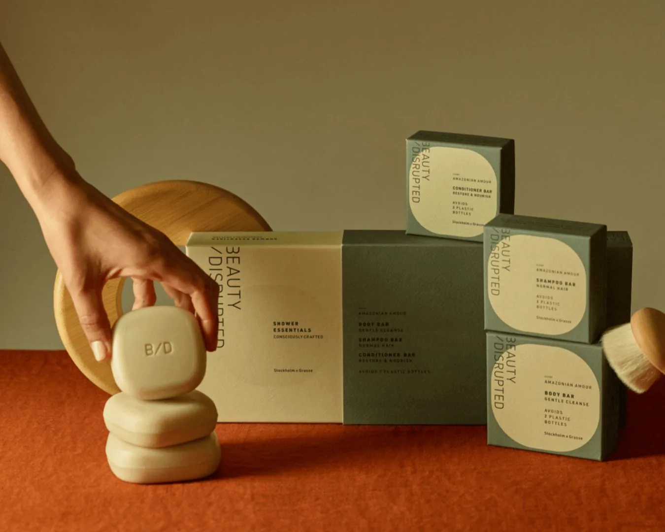 Beauty Disrupted product range with soap bars