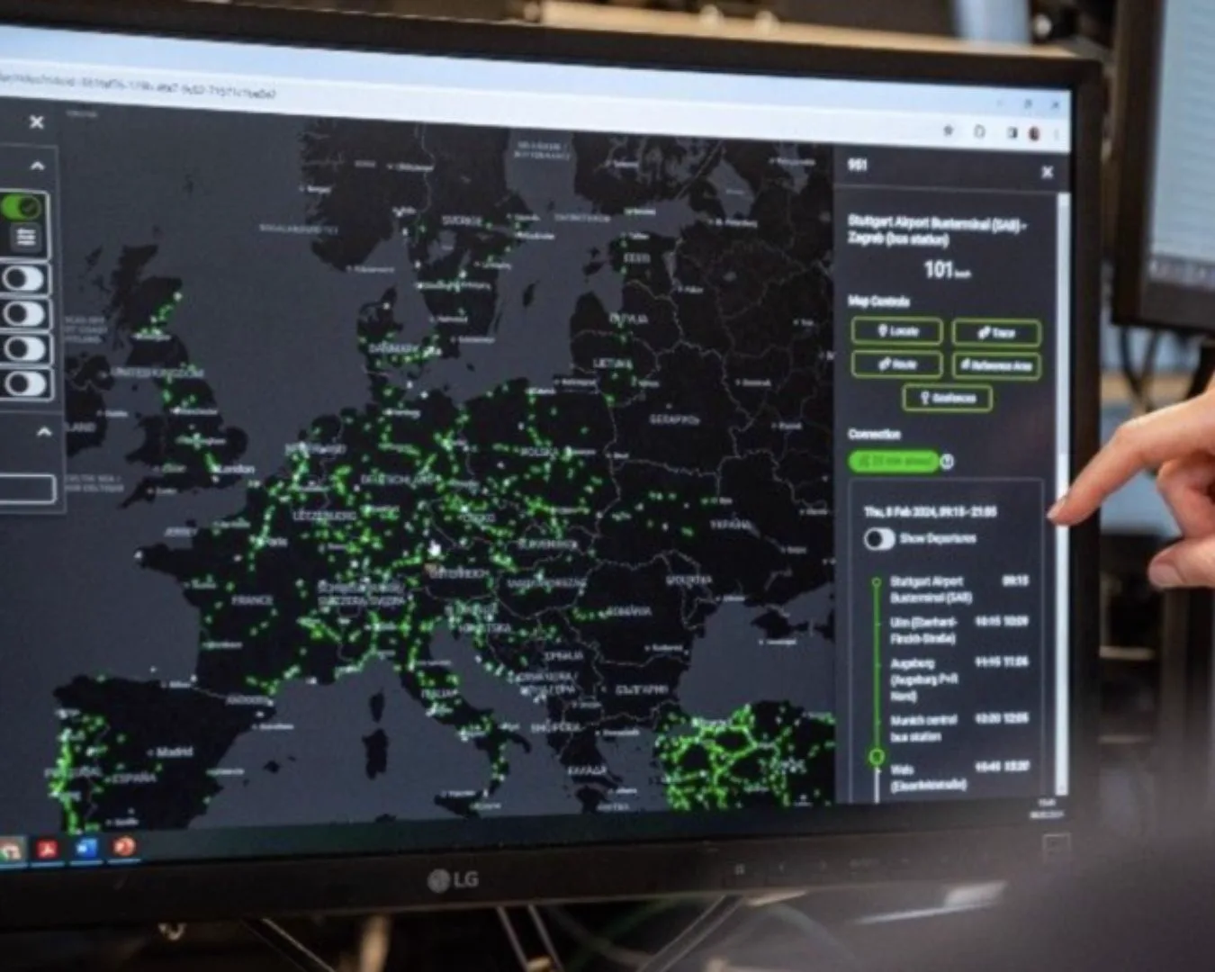 FlixBus route tracking system
