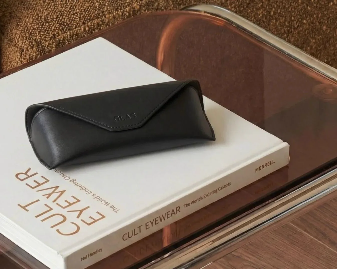 GLAS eyewear case on Cult Eyewear books